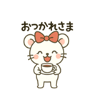 毎日使える.⋆⟡白ネズミ（個別スタンプ：3）