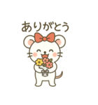 毎日使える.⋆⟡白ネズミ（個別スタンプ：6）