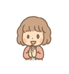 ふわもこ少女のやさしいあいさつ（個別スタンプ：8）