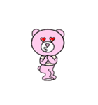 アップルちゃん(ピンクのクマ)（個別スタンプ：1）