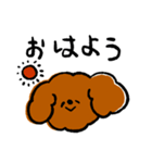 ゆるゆるトイプードルちゃんスタンプ（個別スタンプ：1）