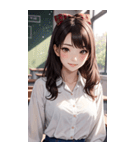 清純な少女写真（個別スタンプ：9）