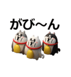 動く 3D三匹の擦れねこ（個別スタンプ：18）