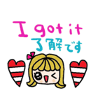 nenerin日常会話スタンプ日本語英語3気遣い（個別スタンプ：23）