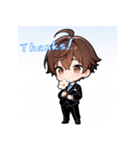 プチ男子の感情100%の日常！英語ver.（個別スタンプ：3）