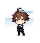 プチ男子の感情100%の日常！英語ver.（個別スタンプ：9）