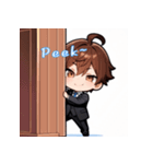 プチ男子の感情100%の日常！英語ver.（個別スタンプ：10）