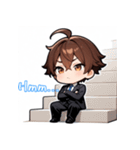 プチ男子の感情100%の日常！英語ver.（個別スタンプ：11）