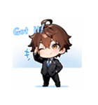 プチ男子の感情100%の日常！英語ver.（個別スタンプ：13）