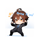 プチ男子の感情100%の日常！英語ver.（個別スタンプ：15）