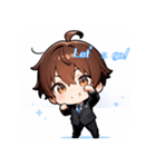 プチ男子の感情100%の日常！英語ver.（個別スタンプ：16）