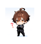 プチ男子の感情100%の日常！英語ver.（個別スタンプ：17）