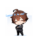 プチ男子の感情100%の日常！英語ver.（個別スタンプ：19）
