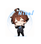 プチ男子の感情100%の日常！英語ver.（個別スタンプ：23）