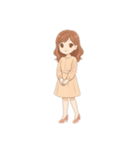 ワンピースの女の人 文字無しあり（個別スタンプ：7）