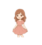 ワンピースの女の人 文字無しあり（個別スタンプ：14）