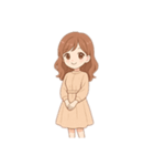 ワンピースの女の人 文字無しあり（個別スタンプ：15）