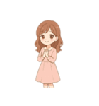 ワンピースの女の人 文字無しあり（個別スタンプ：16）