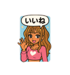 ギャルっぽい 女の子（個別スタンプ：4）