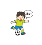 緑と青の頑張ってばかりサッカー少年（個別スタンプ：11）