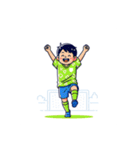 緑と青の頑張ってばかりサッカー少年（個別スタンプ：28）