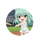 プレミアム野球みなみちゃんスタンプ（個別スタンプ：24）
