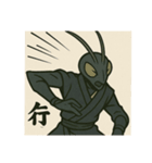 昆虫擬人化1 江戸時代風（個別スタンプ：26）