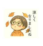 秋のクレヨンお母さんの日常会話（個別スタンプ：3）