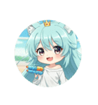 精霊みなみちゃんの日常プレミアム（個別スタンプ：5）