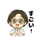 夏の暑い中で日常会話を楽しむお母さん（個別スタンプ：11）