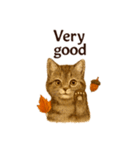 秋の花を贈るねこ♡Halloween Autumn cat（個別スタンプ：4）