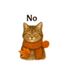秋の花を贈るねこ♡Halloween Autumn cat（個別スタンプ：12）