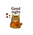 秋の花を贈るねこ♡Halloween Autumn cat（個別スタンプ：13）