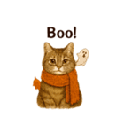 秋の花を贈るねこ♡Halloween Autumn cat（個別スタンプ：14）