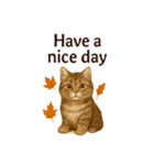 秋の花を贈るねこ♡Halloween Autumn cat（個別スタンプ：15）