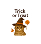 秋の花を贈るねこ♡Halloween Autumn cat（個別スタンプ：16）