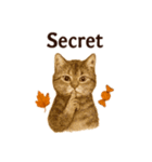 秋の花を贈るねこ♡Halloween Autumn cat（個別スタンプ：18）