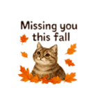秋の花を贈るねこ♡Halloween Autumn cat（個別スタンプ：19）
