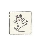 ニコニコハッピーラビット（個別スタンプ：3）