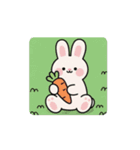 ニコニコハッピーラビット（個別スタンプ：5）
