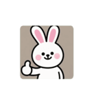 ニコニコハッピーラビット（個別スタンプ：7）