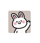 ニコニコハッピーラビット（個別スタンプ：10）