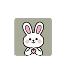 ニコニコハッピーラビット（個別スタンプ：11）