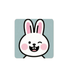 ニコニコハッピーラビット（個別スタンプ：14）