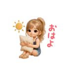 毎日使える♡かわいい女の子スタンプ！（個別スタンプ：1）