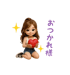 毎日使える♡かわいい女の子スタンプ！（個別スタンプ：8）
