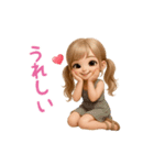 毎日使える♡かわいい女の子スタンプ！（個別スタンプ：9）