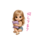 毎日使える♡かわいい女の子スタンプ！（個別スタンプ：14）