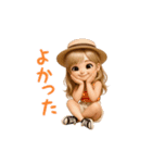 毎日使える♡かわいい女の子スタンプ！（個別スタンプ：15）