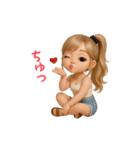 毎日使える♡かわいい女の子スタンプ！（個別スタンプ：18）